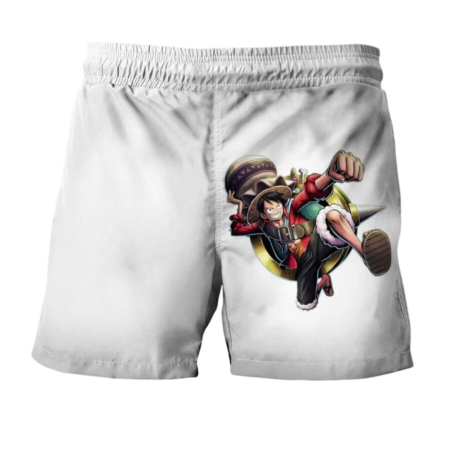 Anime One Piece Luffy White Shorts Anime One Piece Luffy White Shorts