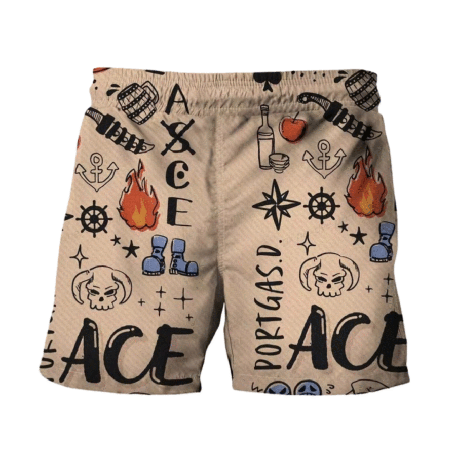 Anime One Piece Portgas D. Ace Shorts Anime One Piece Portgas D. Ace Shorts