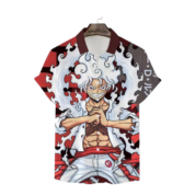 Anime One Piece Luffy Gear 5 Short Sleeve Summer T-Shirt