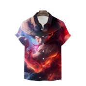 Anime One Piece Monkey D. Luffy Short Sleeve T-Shirt For Men