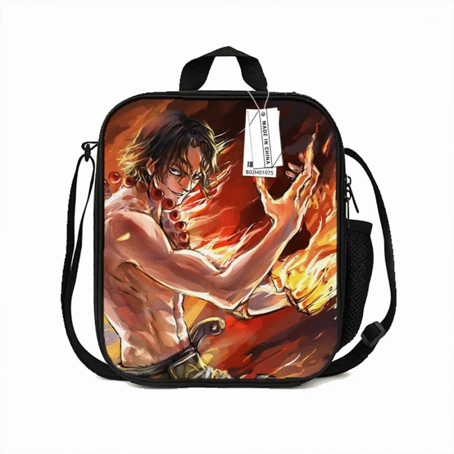 One Piece Anime Portgas D. Ace Insulated Lunch Bag One Piece Anime Portgas D. Ace Insulated Lunch Bag
