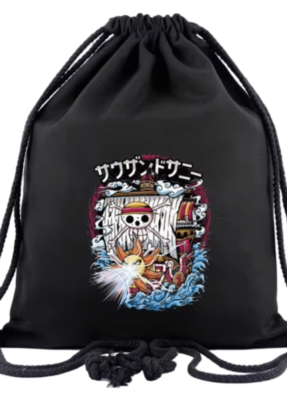 Anime One Piece Thousand Sunny Drawstring Bag