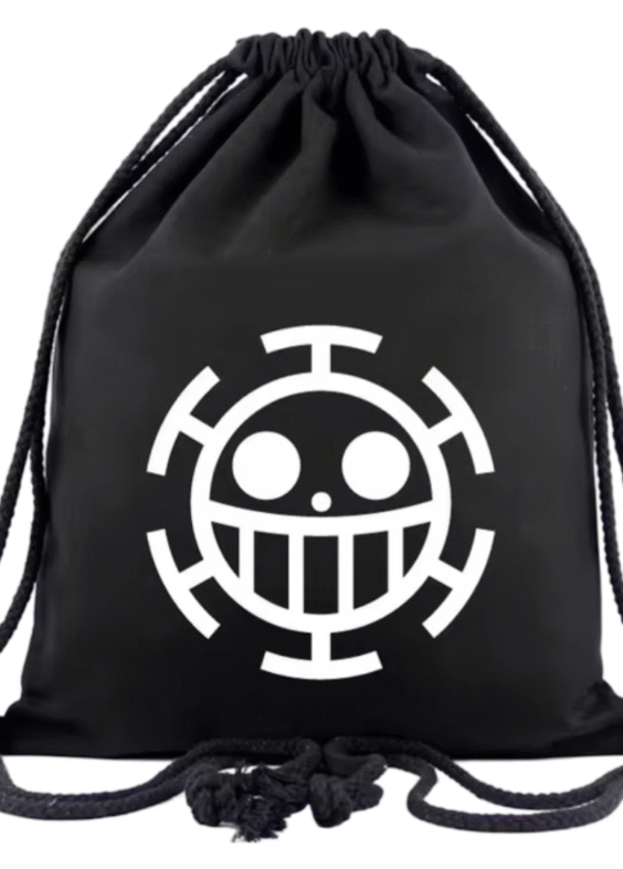 Anime One Piece Heart Pirates Logo Drawstring Bag