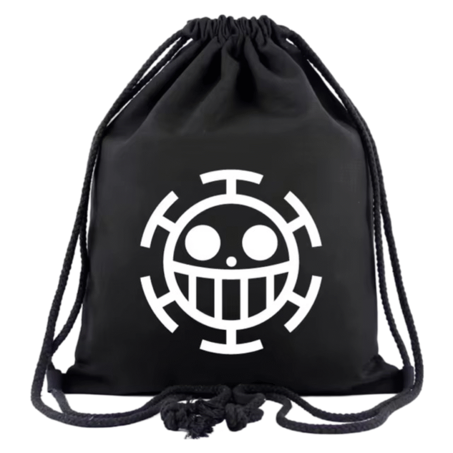 Anime One Piece Heart Pirates Logo Drawstring Bag Anime One Piece Heart Pirates Logo Drawstring Bag