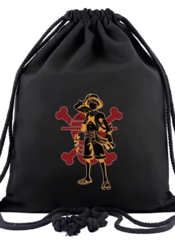 Anime One Piece Monkey D. Luffy And Skull Drawstring Bag