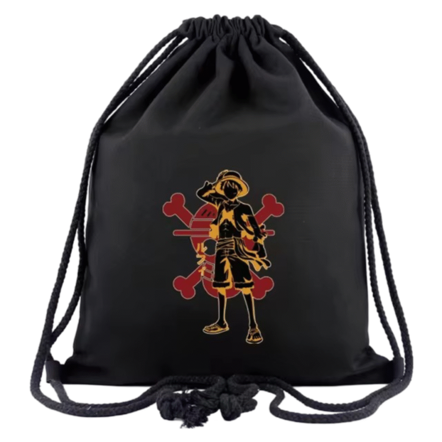 Anime One Piece Monkey D. Luffy And Skull Drawstring Bag
