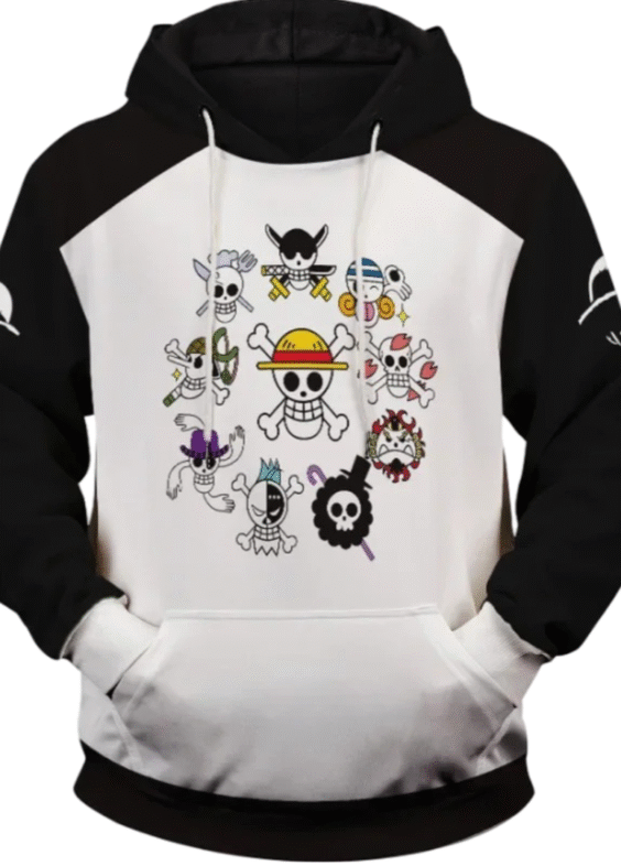 Anime One Piece Straw Hat Pirates Hoodie For Men
