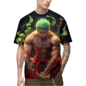 One Piece Anime Roronoa Zoro 3D Cosplay T-Shirt