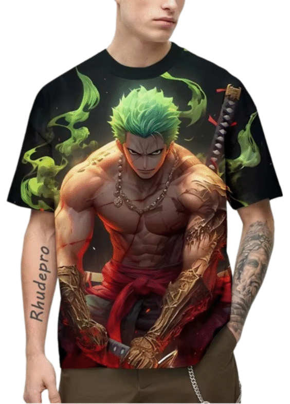 One Piece Anime Roronoa Zoro 3D Cosplay T-Shirt