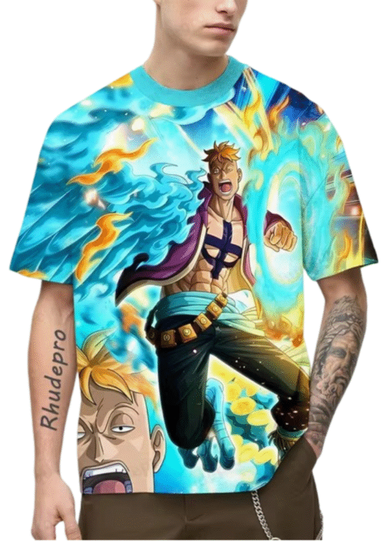 Anime One Piece Marco 3D Cosplay T-Shirt