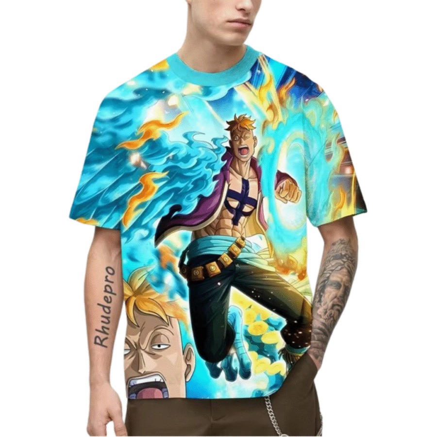 Anime One Piece Marco 3D Cosplay T-Shirt Anime One Piece Marco 3D Cosplay T-Shirt