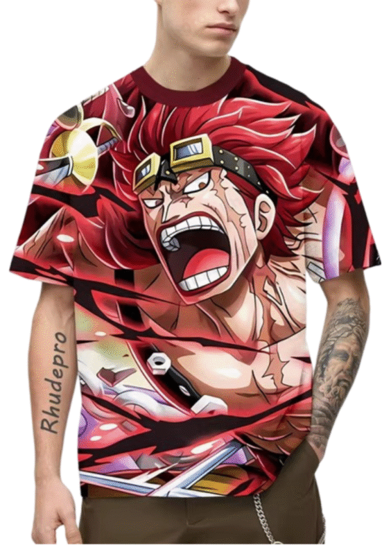 Anime One Piece Eustass Kid 3D Cosplay T-Shirt