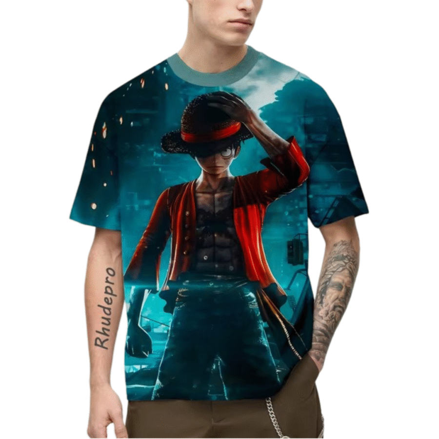 One Piece Anime Monkey D. Luffy T-Shirt One Piece Anime Monkey D. Luffy T-Shirt