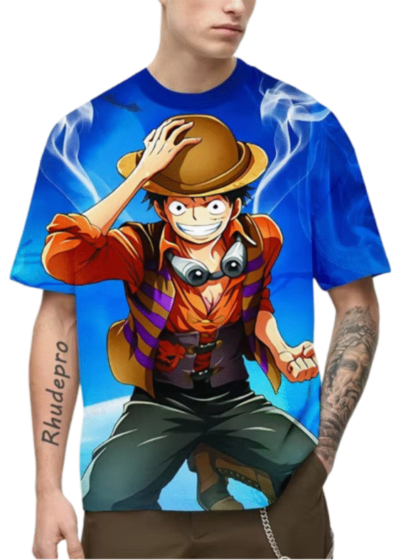 One Piece Anime Monkey D. Luffy T-Shirt For Men