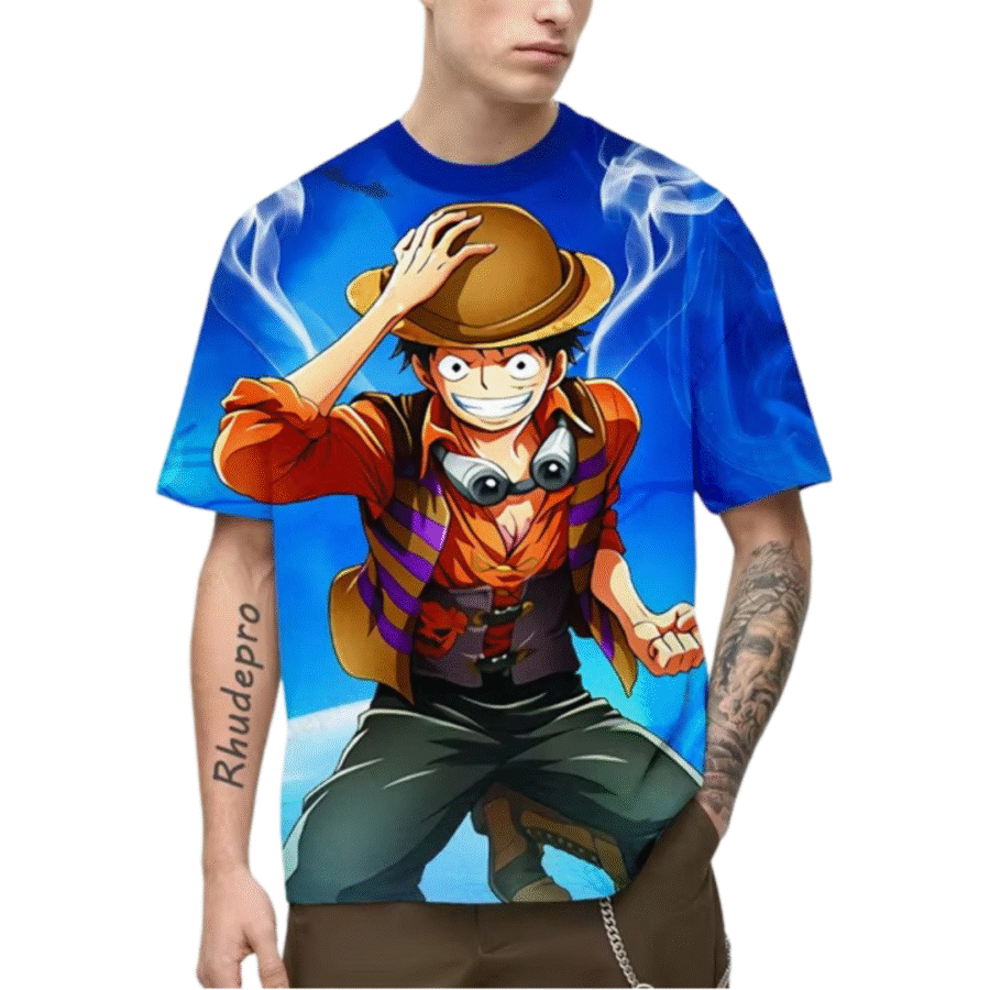 One Piece Anime Monkey D. Luffy T-Shirt For Men One Piece Anime Monkey D. Luffy T-Shirt For Men
