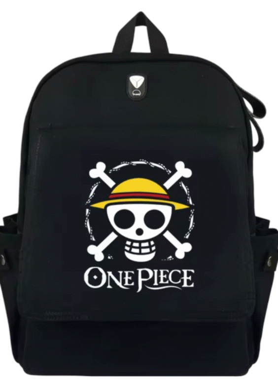 Anime One Piece Metal Plate Skull Backpack
