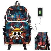 Anime One Piece Monkey D. Luffy USB Charging Backpack