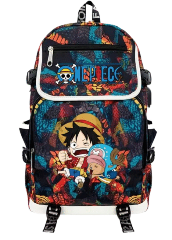 Anime One Piece Luffy And Chopper USB Charging Backpack