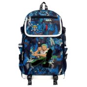 Anime One Piece Roronoa Zoro USB Charging Backpack
