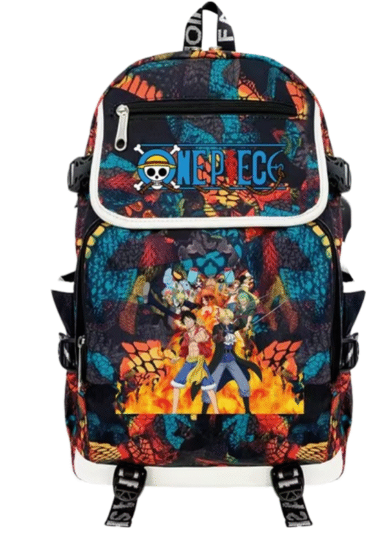 Anime One Piece Character USB Charging Backpack