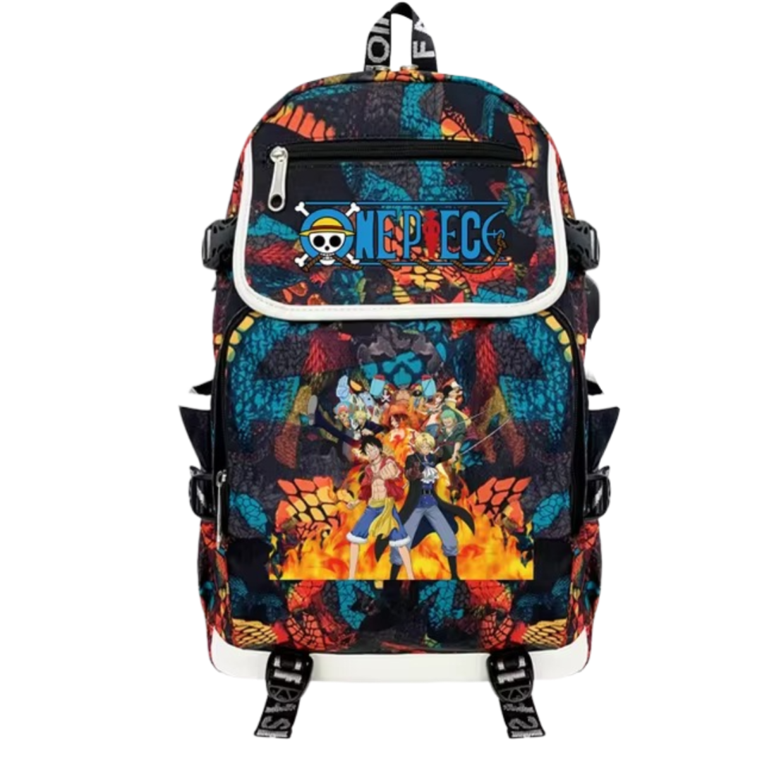 Anime One Piece Character USB Charging Backpack Anime One Piece Character USB Charging Backpack