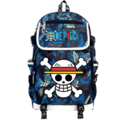 Anime One Piece Straw Hat Pirates USB Charging Backpack