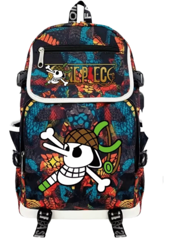 Anime One Piece Usopp Symbol USB Charging Backpack