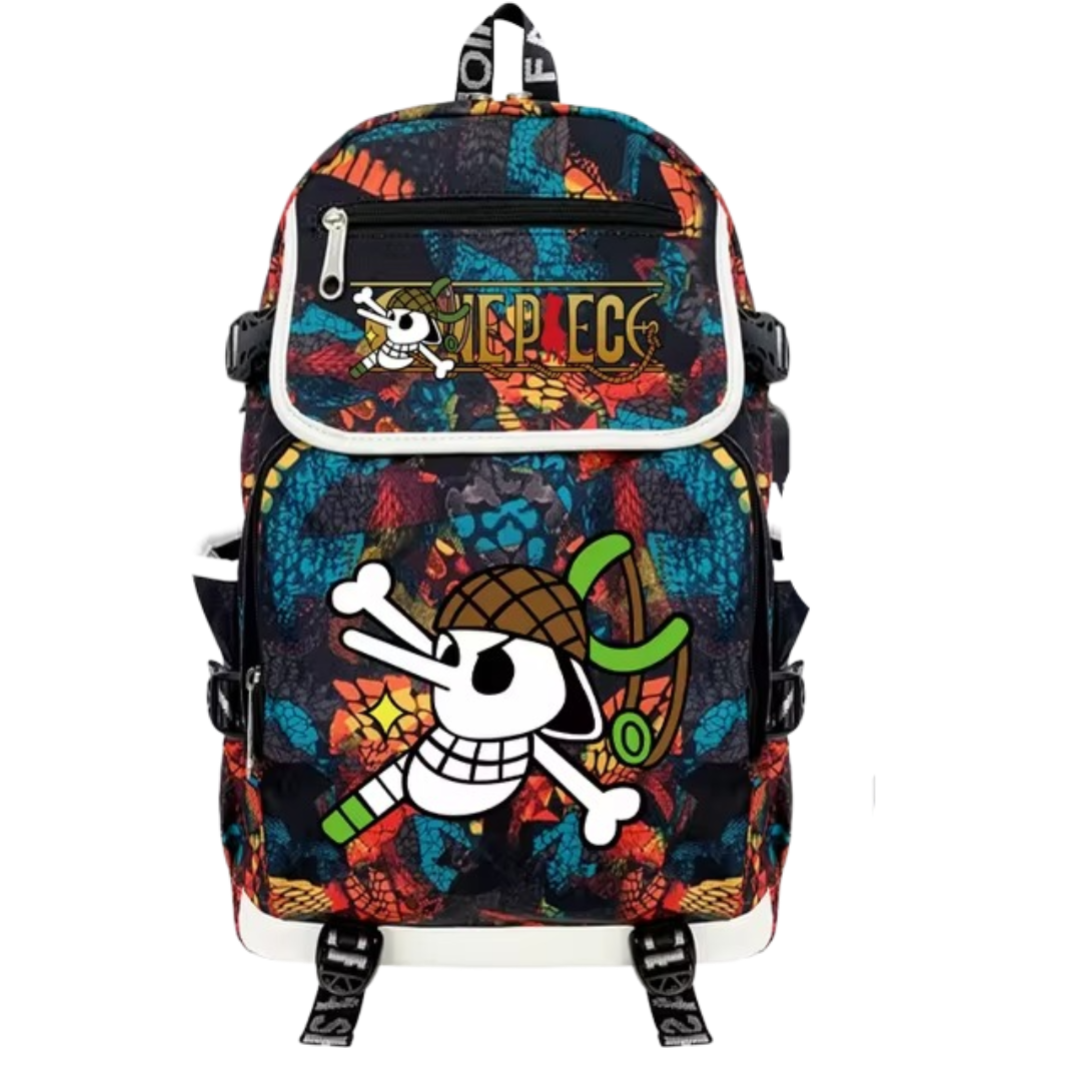 Anime One Piece Usopp Symbol USB Charging Backpack Anime One Piece Usopp Symbol USB Charging Backpack