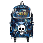 Anime One Piece Sanji Symbol USB Charging Backpack