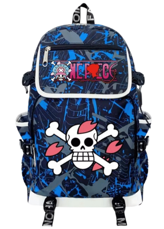 Anime One Piece Sakura Kingdom Symbol USB Charging Backpack