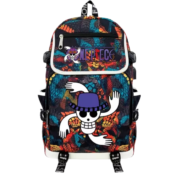 Anime One Piece Nico Robin Symbol USB Charging Backpack