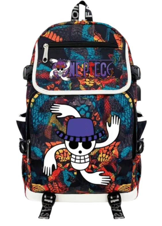 Anime One Piece Nico Robin Symbol USB Charging Backpack