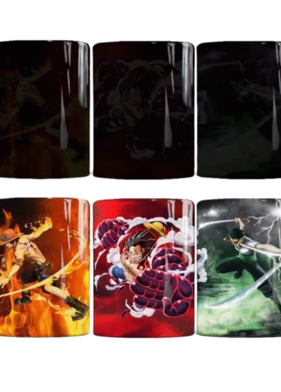 Anime One Piece Luffy With Zoro And Sanji Magic Mug