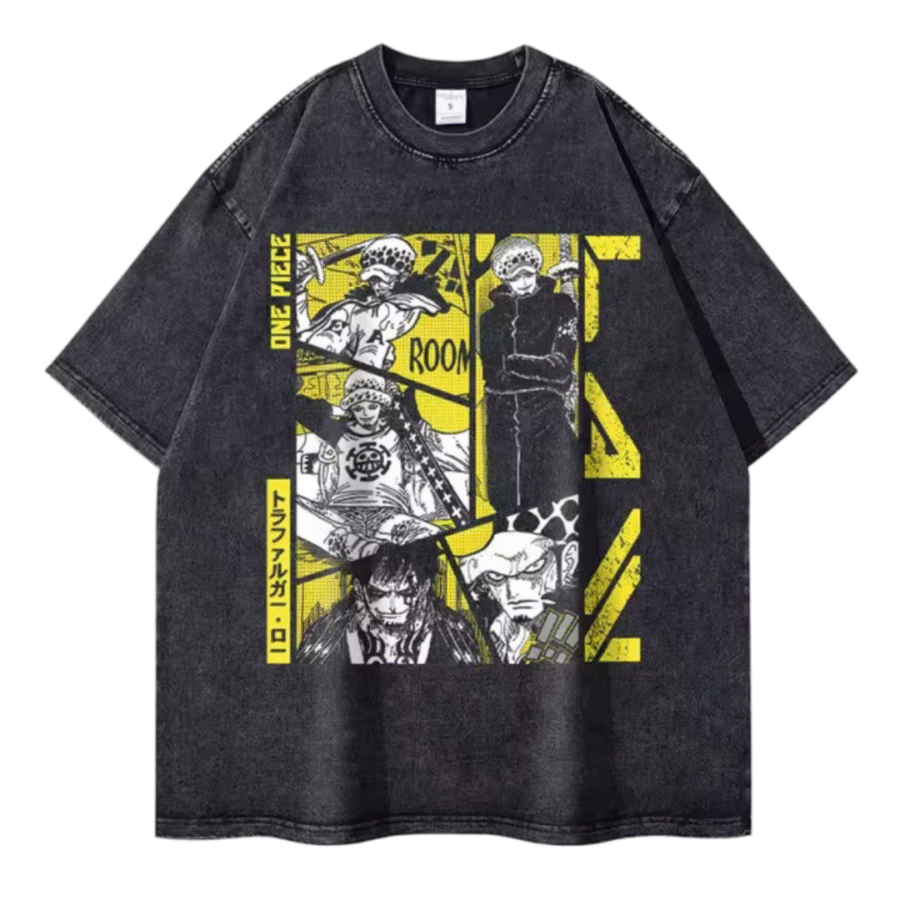Anime One Piece Trafalgar D. Water Law T-Shirt Anime One Piece Trafalgar D. Water Law T-Shirt