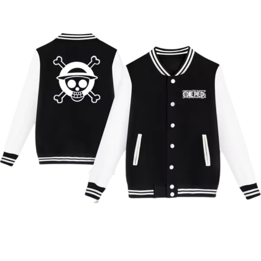 Anime One Piece Straw Hat Pirates Baseball Jacket Anime One Piece Straw Hat Pirates Baseball Jacket