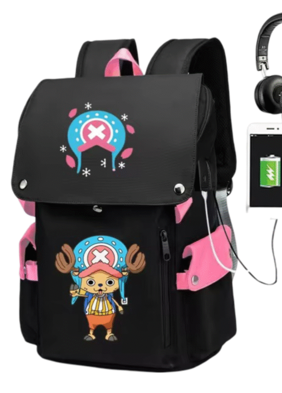 One Piece Anime Tony Tony Chopper USB Charging Backpack
