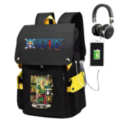 Anime One Piece Roronoa Zoro Backpack With USB Charging
