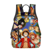 Anime One Piece Luffy With Friends Student Backpack