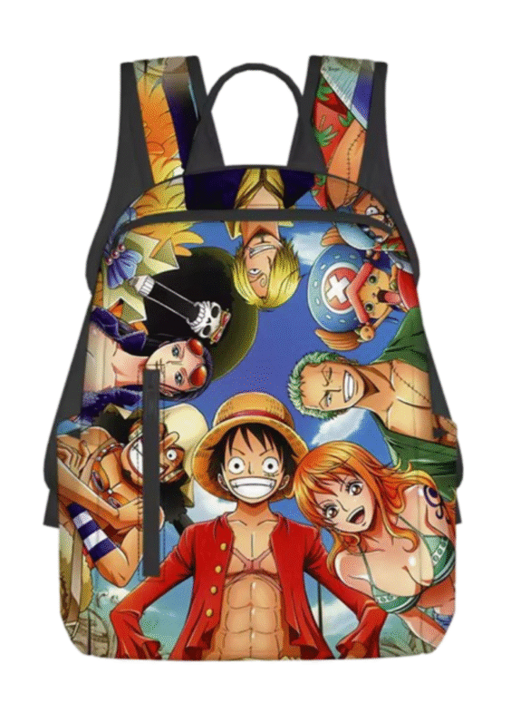 Anime One Piece Luffy With Friends Student Backpack