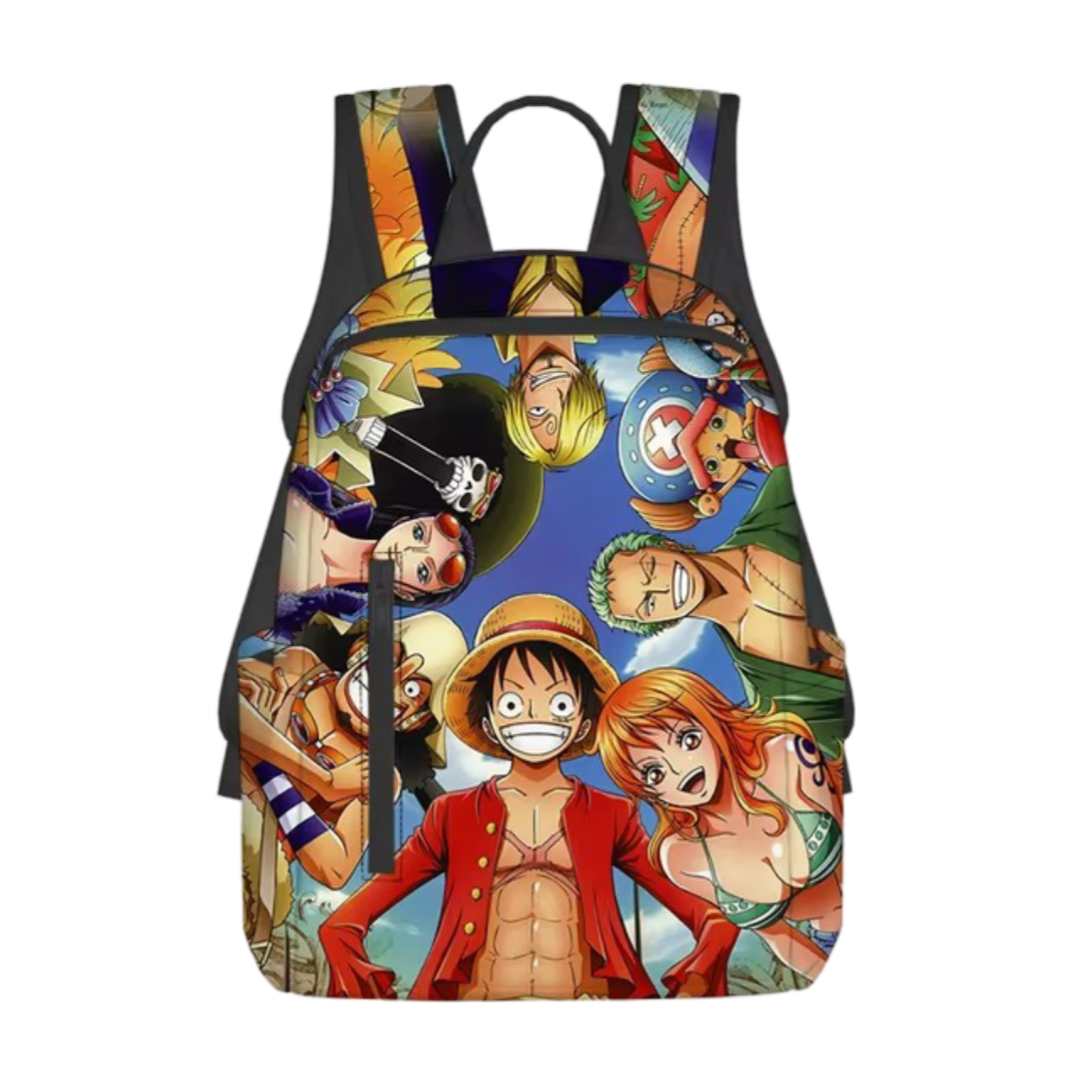 Anime One Piece Luffy With Friends Student Backpack Anime One Piece Luffy With Friends Student Backpack