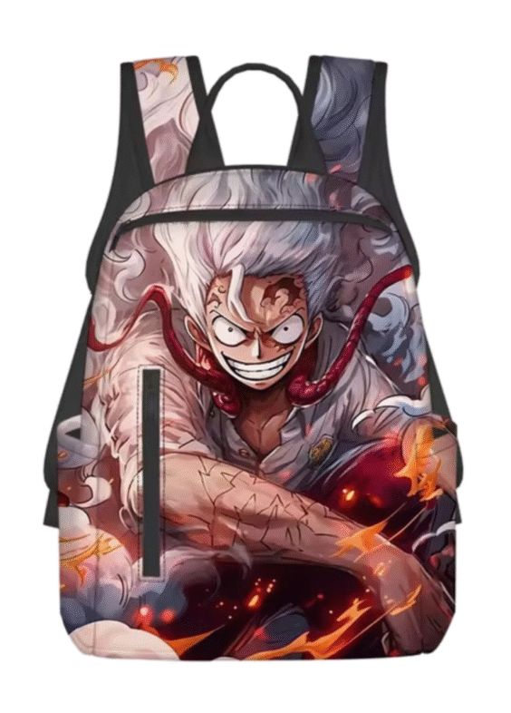 Anime One Piece Luffy Gear 5 Student Backpack