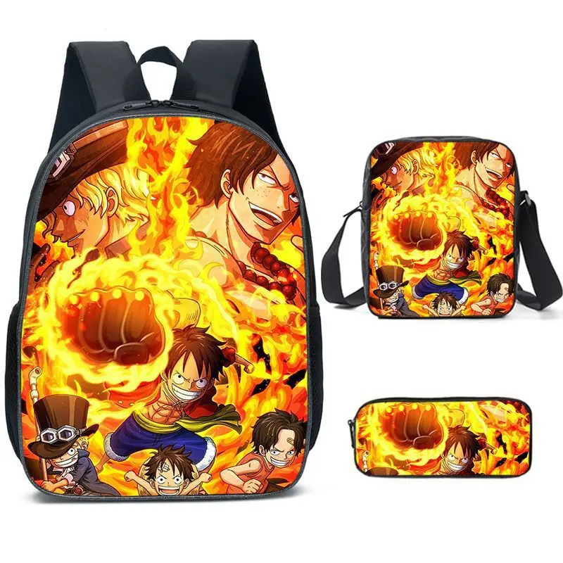 One Piece Character Anime Backpack Lunch Bag With Pencil Case One Piece Character Anime Backpack Lunch Bag With Pencil Case
