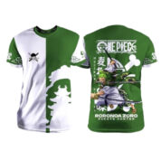 Anime One Piece Roronoa Zoro 3D Round Neck T-Shirt