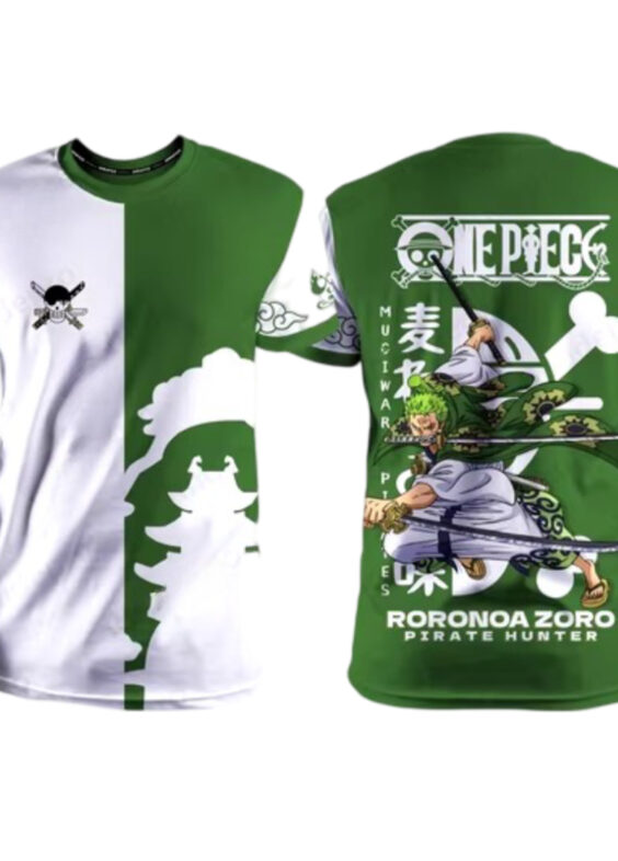 Anime One Piece Roronoa Zoro 3D Round Neck T-Shirt