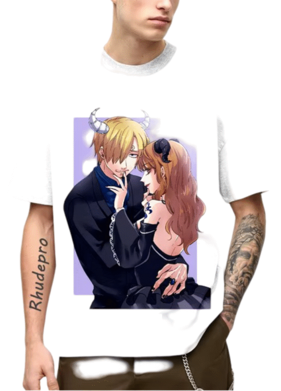 Anime One Piece Nami And Sanji T-Shirt