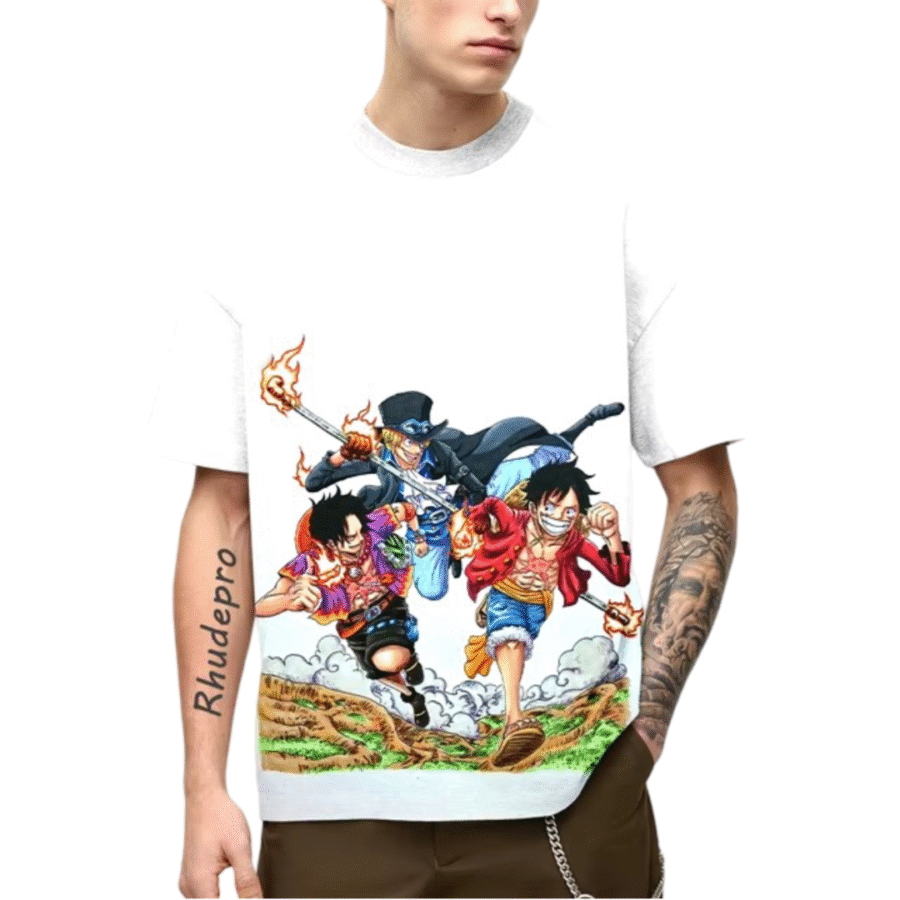 Anime One Piece Luffy And Friends T-Shirt Anime One Piece Luffy And Friends T-Shirt