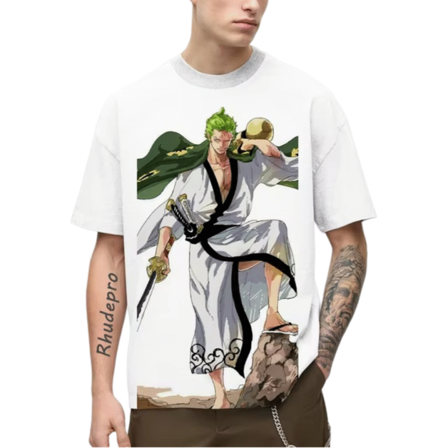 One Piece Roronoa Zoro Anime T-Shirt For Men One Piece Roronoa Zoro Anime T-Shirt For Men
