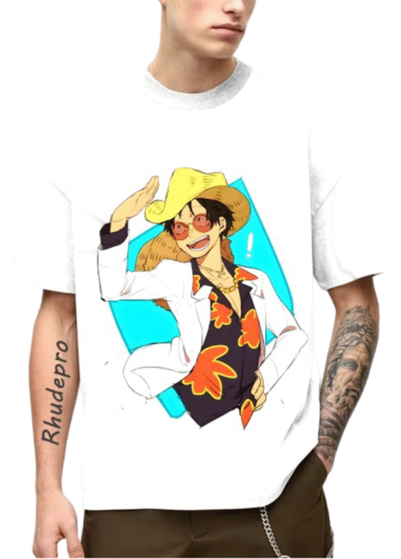 Anime One Piece Monkey D. Luffy T-Shirt For Men