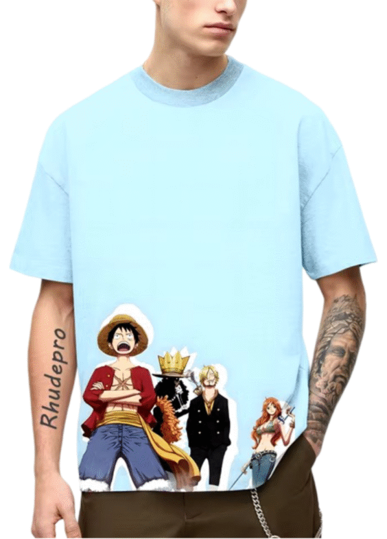 One Piece Anime Luffy And Friends T-Shirt For Men