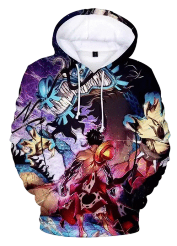 Anime One Piece Luffy And Kaido Hoodie